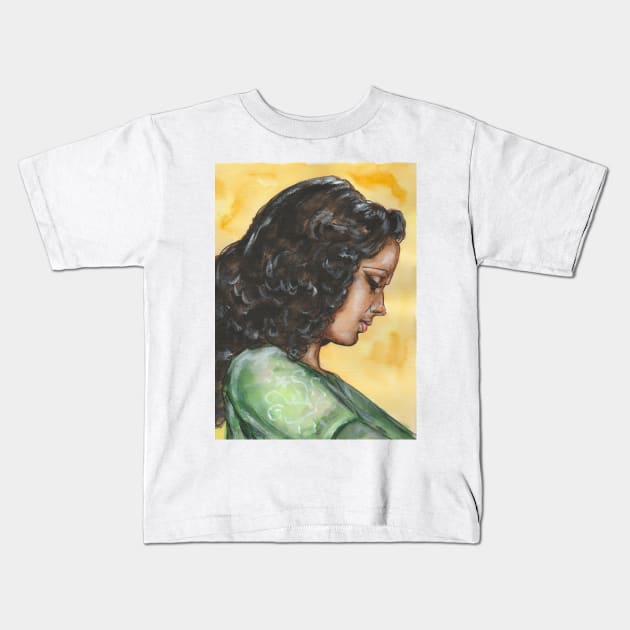 Gene Tierney Kids T-Shirt by Svetlana Pelin